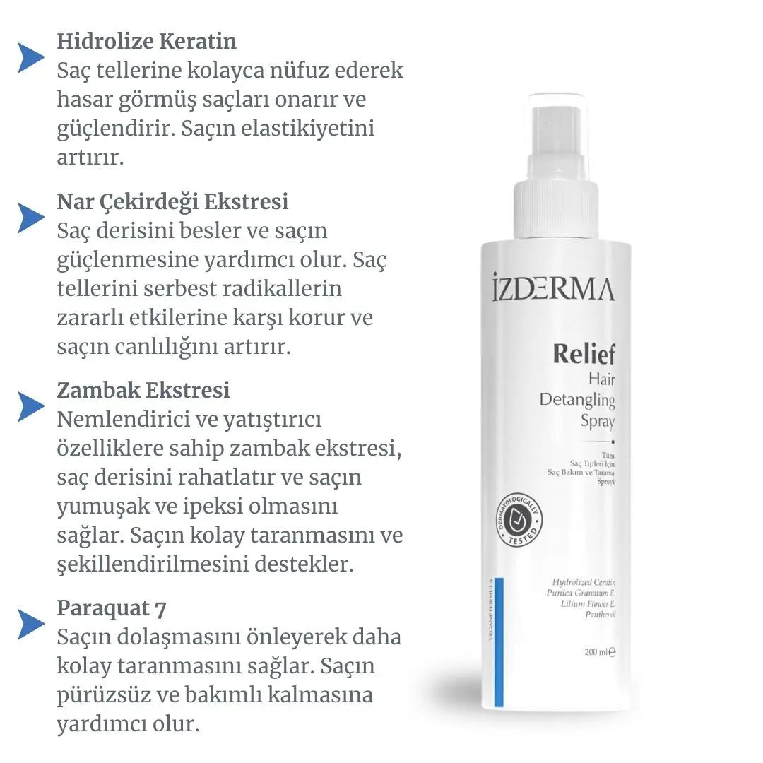 Relief Hair Spray — Hassas Saç Derisi İçin Yatıştırıcı Bakım ve Kolay Tarama Spreyi · 200 ml · Görsel 5