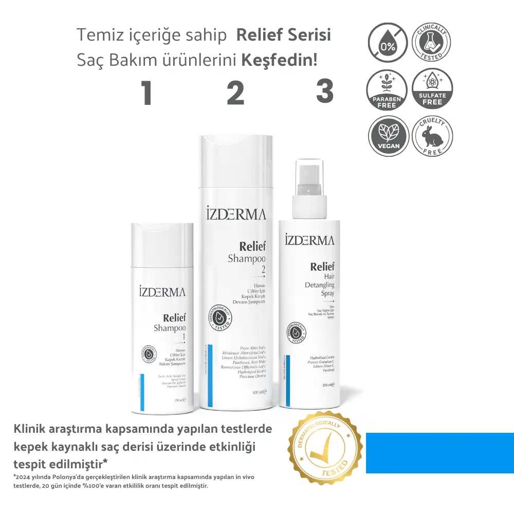 Relief Hair Spray — Hassas Saç Derisi İçin Yatıştırıcı Bakım ve Kolay Tarama Spreyi · 200 ml · Görsel 6