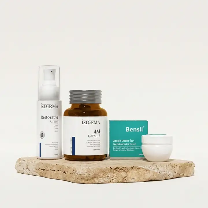 Bensil & Onarıcı Bakım Kremi & 4M Capsule AHCC Takviye Gıda Set