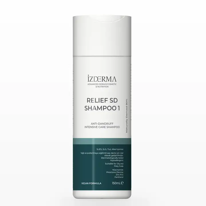 Relief SD Shampoo 1 — Yağlı ve Pullanmaya Eğilimli Saç Derisi Yoğun Bakım Şampuanı · 150 ml
