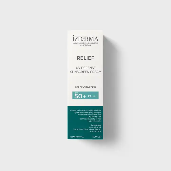 Relief Sunscreen Cream SPF 50+ PA++++ — Hassas ve Kuru Ciltler İçin · 50 ml