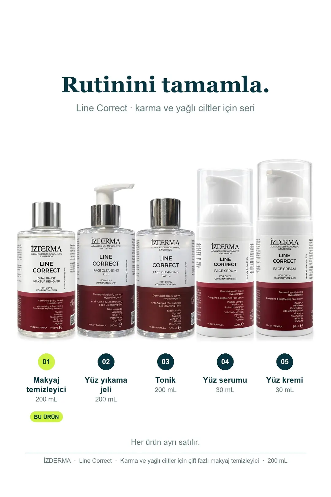 Line Correct Çift Fazlı Makyaj Temizleyici — Karma ve Yağlı Ciltler · 200 ml · Görsel 8