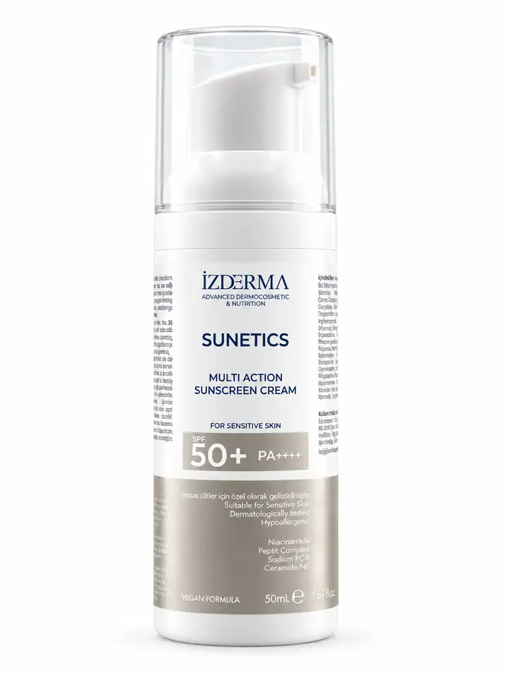 İzderma Sunetics Multi Action Güneş Kremi SPF 50+ PA++++ — Hassas ve Kuru Ciltler · 50 ml